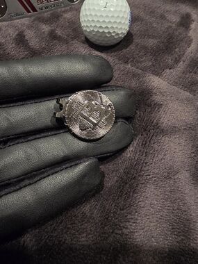 Black Bitcoin Golf Ball Marker Clip